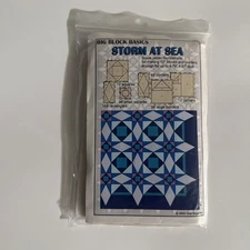 Big Block Basics Storm At Sea Quilt PATTERN 2002 Cindi Edgerton Foundation Paper