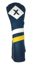 Majek Blue White Yellow X Fairway Headcover Preowned Condition Excellent