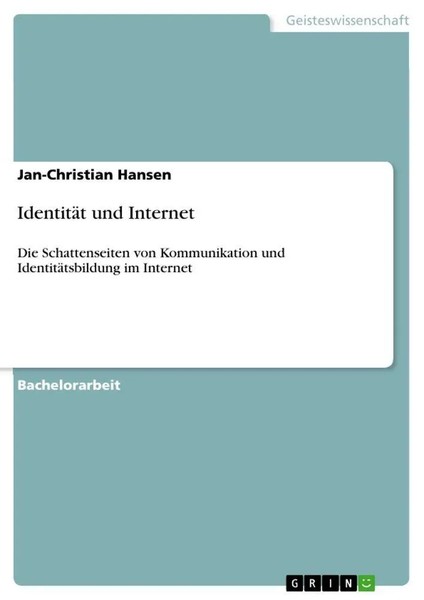Jan-Christian Hansen | IdentitäT Und Internet | Taschenbuch | Deutsch (2013)-image