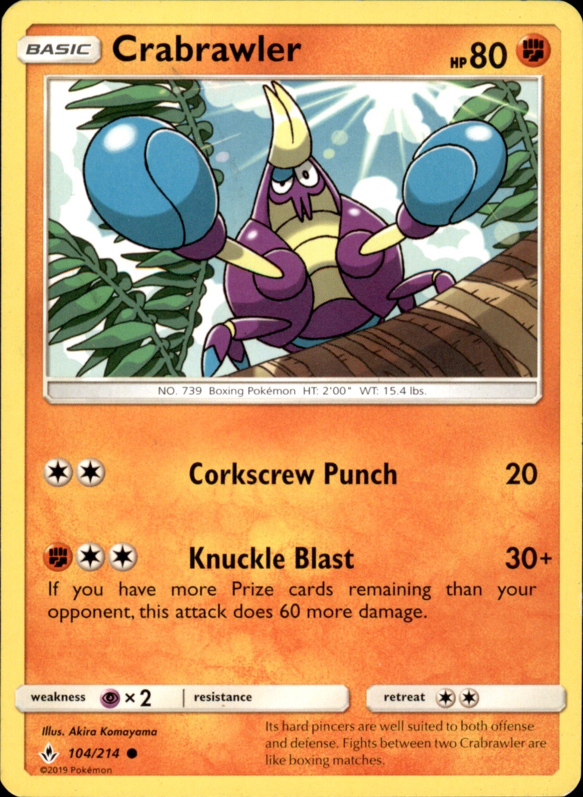 Crabrawler 104/214 - Pokemon SM - Unbroken Bonds - LP