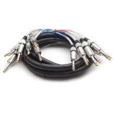 8 Channel 1/4" TRS Snake Cable - 10 Feet Long - Serviceable Ends - Pro Audio Eff