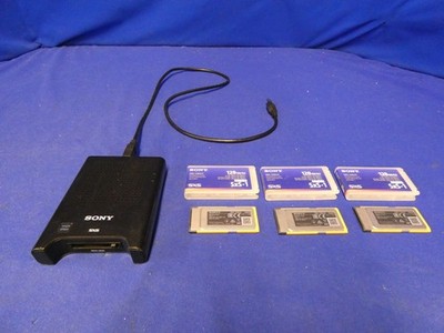 Sony SBAC-US30 SxS Mem Card USB Reader/Writer w/USB Cable, 3 SBS-128G1C Mem Card