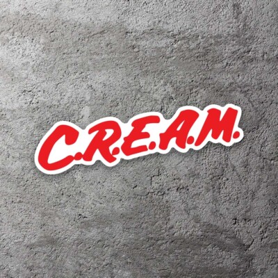 Wu-Tang Cream Vinyl Sticker 5'' Wide - Includes Two Stickers