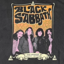 Black Sabbath 1970 Reprint Tee 2XL The Paradiso Amsterdam Concert Winterland USA