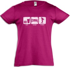 T-shirt Eat Sleep Pump bambini ragazze allenatore sollevamento pesi divertente palestra senza dolore
