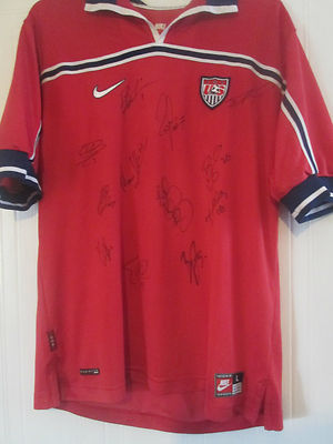 USA World Cup 1998 Squad Signed Away Soccer Football Shirt COA