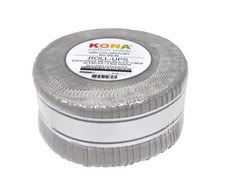 Robert Kaufman Kona Cotton Solids Ash Colorway 2-1/2in Roll-Ups 40pcs