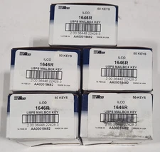 ILCO Key Blank Mailbox (lot of 5 - 50pks; 250 total keys) 1646R