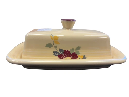Fiesta HLCCA 2017 Conference Exclusive Clematis Butter Dish Fiestaware