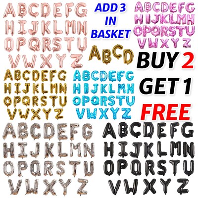 16'' Alphabet Buchstaben Folienballons Luftbehang Selbstaufblasend Party Deko Ballon