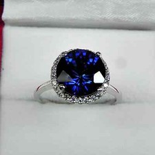 Royal Blue sapphire Ring statement ring Anniversary  Birthday Gift for women's