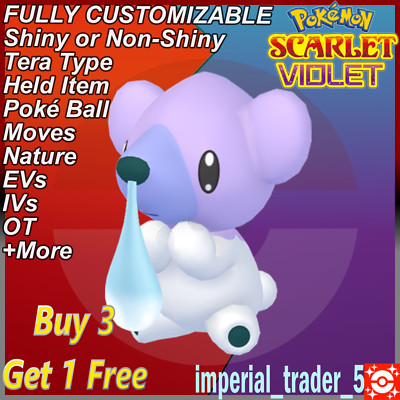Pokémon Scarlet and Violet   Shiny Cubchoo   W/ Best 6IV Customizable