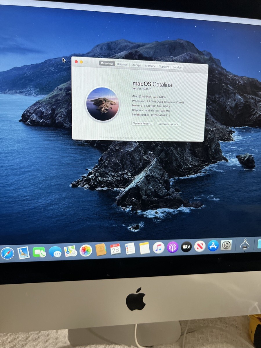 Apple iMac Late 2013 21.5” Intel Core i5 2.7GHz 8GB RAM 1TB HDD