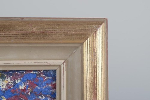 Unknown artist. Oil on board. Pointillistic landscape. 1960s - Picture 7 of 9