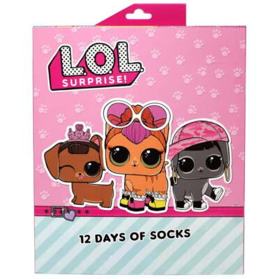 L.O.L. Surprise! 12 Days Of Socks Girls Advent Box Size Small