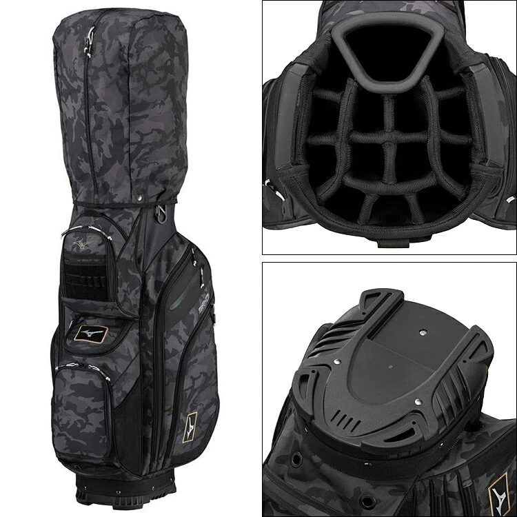 Bolsa de carro de golf Mizuno BR-D4c 10,5 x 47 pulgadas 5LJC2425 14 vías 3,3 kg 2024 gris jaspeado Foto 4 de 4