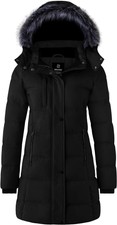 Wantdo Women's Recycled Puffer Jackets Warm Winter Coats Long Winter Jacket Puff