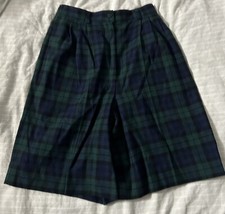 Vintage Pendleton Wool Black Watch Tartan Plaid Shorts Women s 10 Made In USA