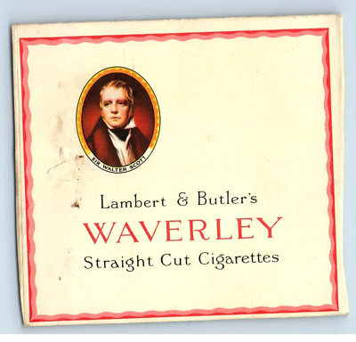 lambert and butler cigarettes woolworths Vintage Lambert & Butler's Waverley Straight Empty Cigarette Pack Label  F147E