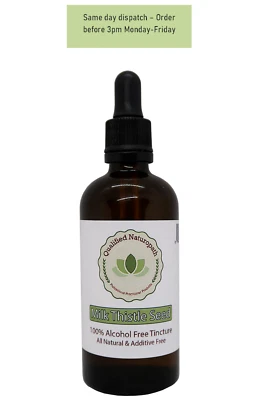 QUALIFIED NATUROPATH 110ml Milk Thistle Seed Herbal Tincture (Alcohol & Glycerin Free) – Glass Bottle