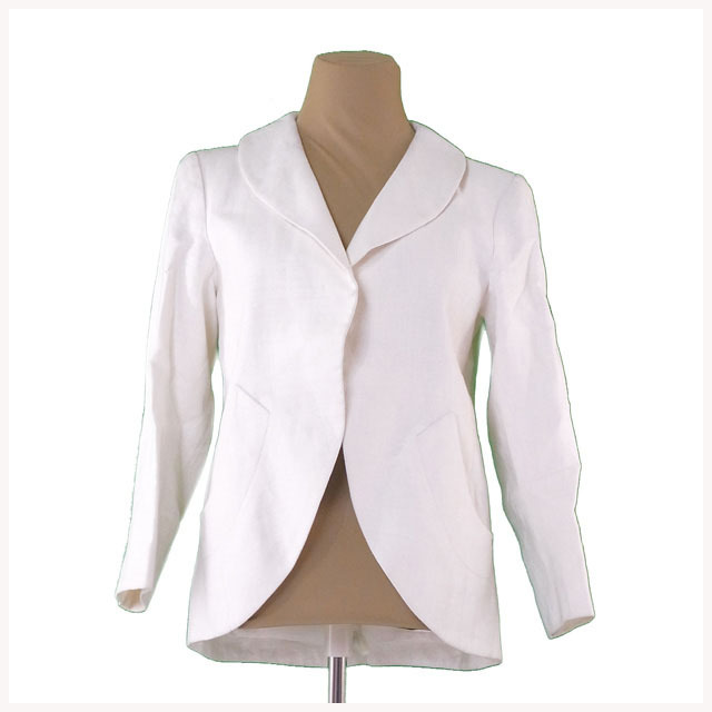 Cappotti Saint Laurent Giacche Donna Bianca Autentici Usati L1861