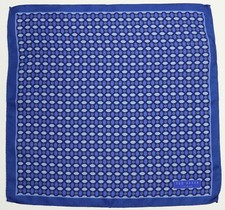 Mens Ted Baker London Navy Geo Print Handkerchief Pocket Square Made In Italy