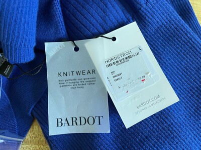 BARDOT COLLAR KNIT DRESS IN COBALT BLUE WOMENS SIZE L LARGE NEW BARDOT COLLAR KNIT DRESS IN COBALT BLUE WOMENS SIZE L LARGE NEW