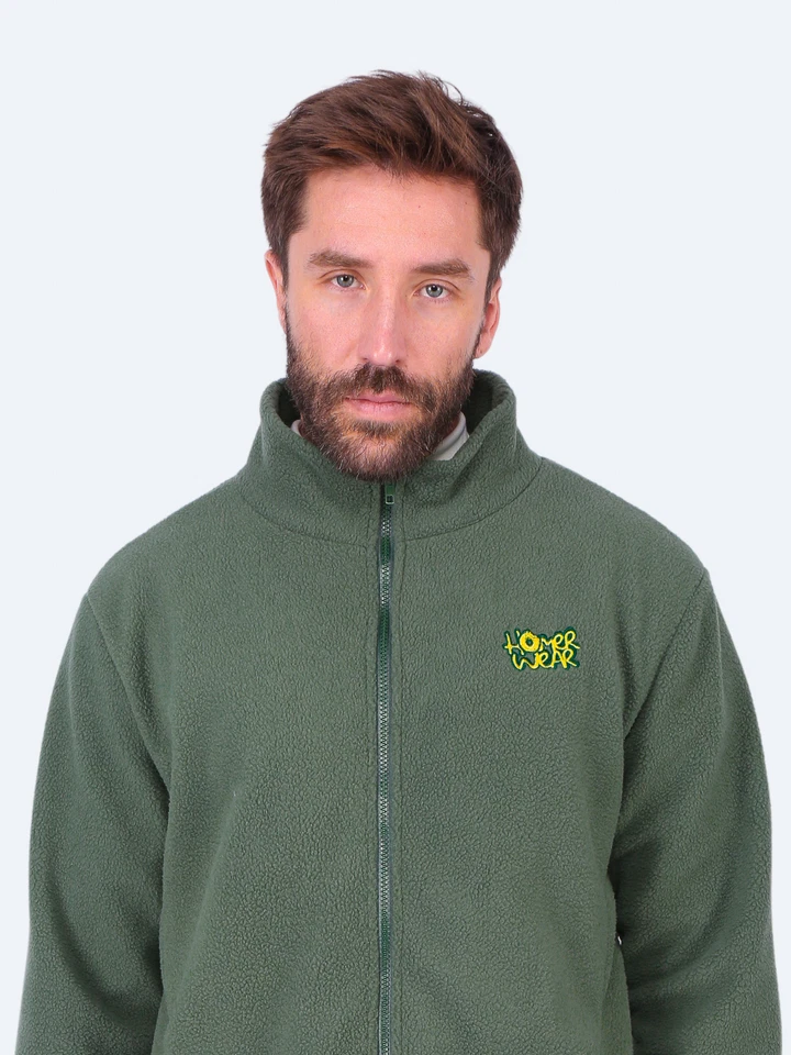 Homer Simpson Bush Meme Jacket – Funny Unisex Oversized Teddy Fleece Streetwear - Image 3 of 4