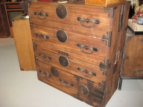 ANTIGUA CERRADURA JAPONESA ERA MEIJI (c. 1880) hierro forjado tansu con llave mon - Imagen 16 de 16