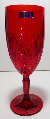 *NEW* Waterford Crystal Marquis BROOKSIDE Set of 4 Red Iced Beverage Tea 8 3/8" - Picture 5 of 14