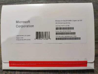 Microsoft Windows Server 2019 Standard Edition | 24-Core License | 50 CALs