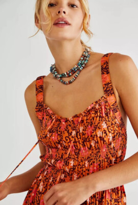 burnt orange free people dress FREE PEOPLE Burnt Orange Runaway Knit Mini Dress. Size Small NWT