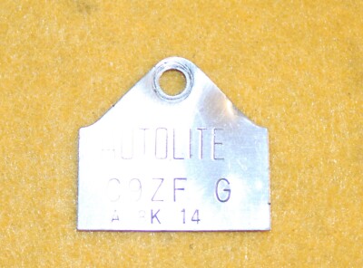 1969 Ford Mustang Fastback Coupe Convertible ORIG 302 2V A/T CARBURETOR ID TAG