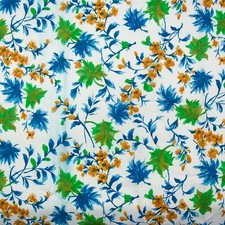 Crepe de Chine Floral Fabric  Sheer Pebbly Polyester/Rayon  2.5 yds x 45 in.