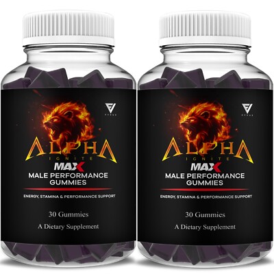 (2 Pack) Alpha Ignite Gummies, AlphaIgnite Maximum Performance (2 Month Supply)