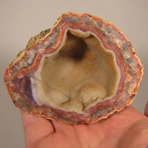 3.8" Pink CHALCEDONY QUARTZ Geode Crystals Cluster - Morocco
