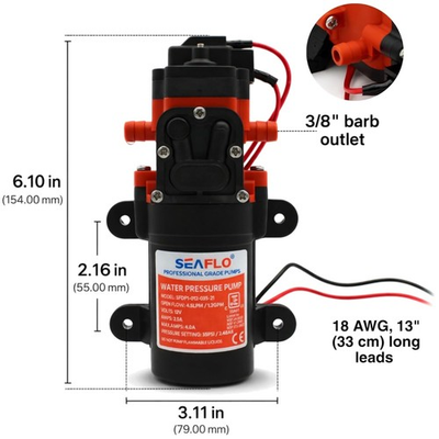 #ad Lightweight Water Pressure Pump 1.2 GPM Self Priming $72.49