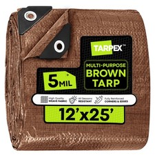 5 Mil Poly Tarp 12 ft. x 25 ft. Plastic Weather-Resistant Multi-Purpose Cover