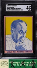 1973 KTAV Jewish  Champions - Red Auerbach - Hand Cut Yellow Background SGC 4