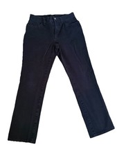 Chaps Jean Style Pants Womens 4 Navy Straight Mid Rise Stretch Casual Cropped