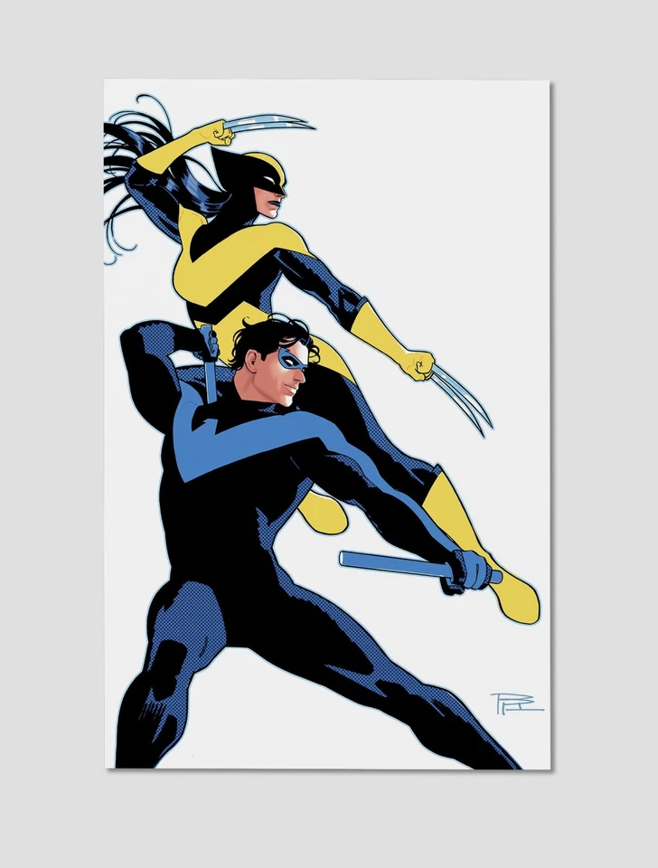 Wolverine x Nightwing Premium Giclee Print 11" x 17" DC Marvel Wall Art