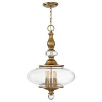 Pendelleuchte Lyn Messing Antik Ø46Cm 5Xe14 KüRzbar Vintage Lampe Wohnzimmer