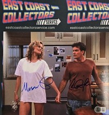CHARLIE SHEEN TWO & A HALF MEN AUTOGRAPHED PHOTO AUTHENTIC BECKETT COA HOLO TV