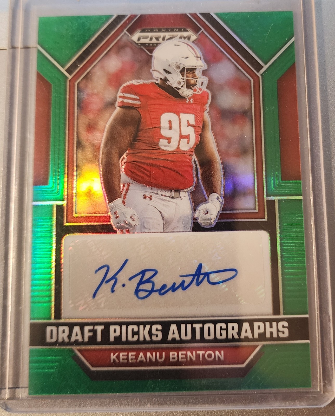 Keeanu Benton Panini Prizm Draft Picks Draft Picks Autographs #DPAKEB Green Pulsar