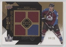 2008-09 Upper Deck Black Diamond Quad Jerseys Gold 4/25 Brad Richardson 1e15