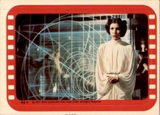1977 Topps Star Wars Sticker 44 Princess Leia Monitoring the Battle EX