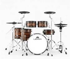 Lemon T950 PRO Dark Wood Electronic Drum Set T-950 Compatible Roland Alesis