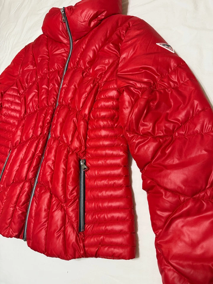 Chaqueta Guess Puffer Mujer Verde Cremallera Completa Acolchada Aislada Talla Grande (delgada) Foto 4 de 4