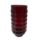 Vintage Anchor Hocking ROYAL RUBY Red Bubble GLASS  12oz Drinking Glass