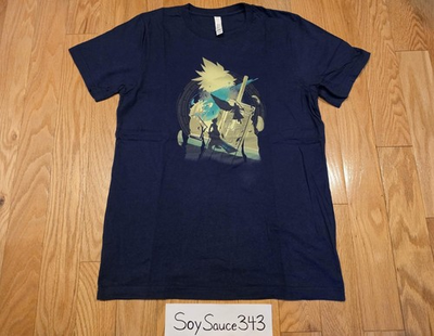 #ad #ad WOOT SHIRT FINAL FANTASY VII 7 CLOUD STRIFE SEPHIROTH ART NAVY TEE SHIRT SIZE M $16.19